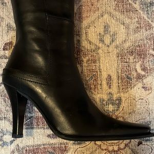Italian leather square-toe boots 2005 EXCELLENT pre-worn size 35 EU